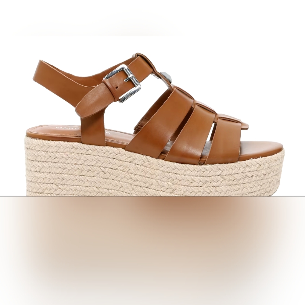 👣MARC FISHER Joven Espadrille Wedge Sandal in Natural Beige - Picture 3 of 17
